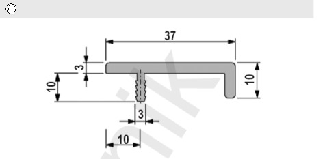 Griffleisten Typ J, Lagerlängen 2500mm, Aluminium EV1 und E-Finish
