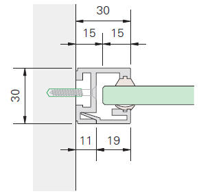 Glasrahmenprofil MR 30 Maßfertigung, (Preise per Meter)