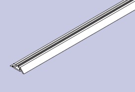 Bodenschienen Alpha aufliegend zum Kleben - Maßfertigung