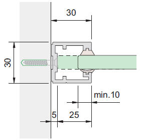 Glasrahmenprofil MRU 30 Maßfertigung
