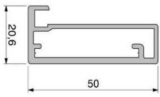Alumniumrahmen auf Maß, Profil K051 EV1 eloxiert
