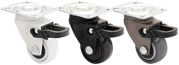 Design - Lenkrollen mit Anschraubplatte und Feststeller