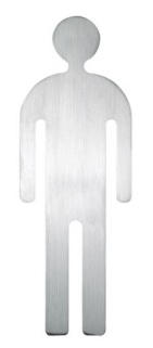 Piktogramm männlich Edelstahl matt