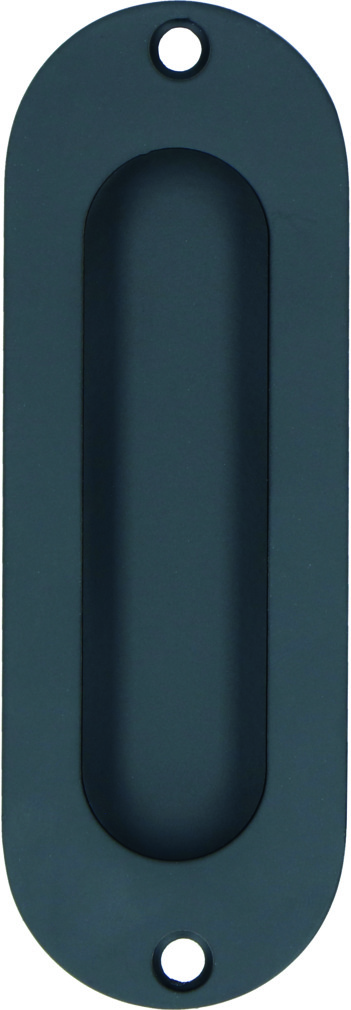 Muschelgriff oval Edelstahl Schwarz