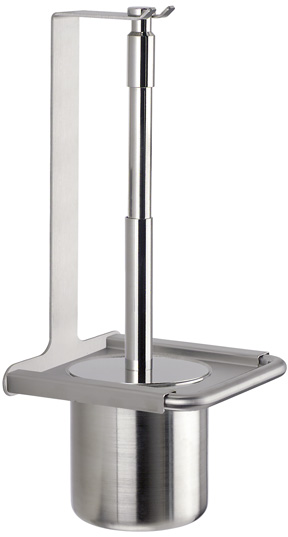 WC-Bürstenhalter Edelstahl matt mit Deckel