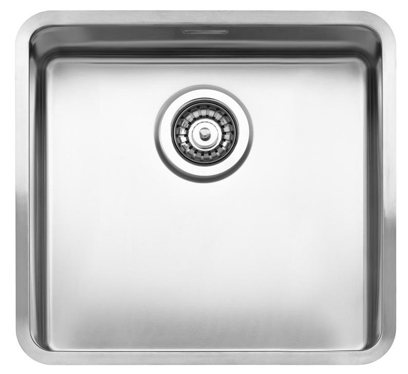 Spüle Kansas Einzelbecken (Tiefe 25cm) Edelstahl Seidenglanz