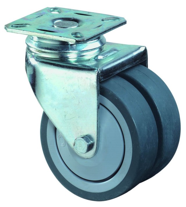 Apparate - Doppel Lenkrollen, Bel. 60kg.